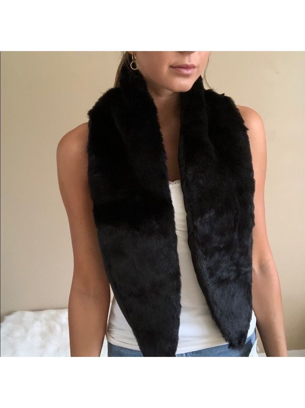 New with tags Michael stars stone fox faux fur scarf/wrap
